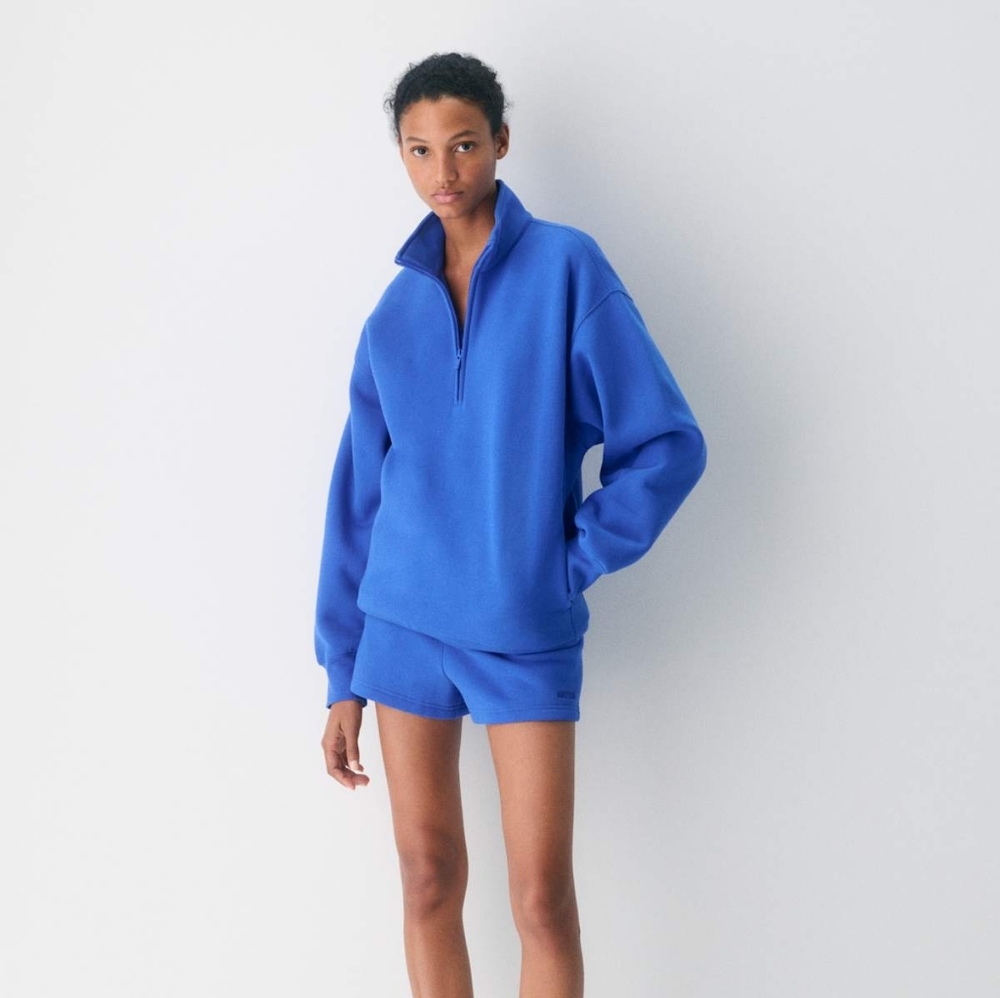 Aritzia Cozy Sweatfleece Boyfriend 1/2 Zip Sweatshirt